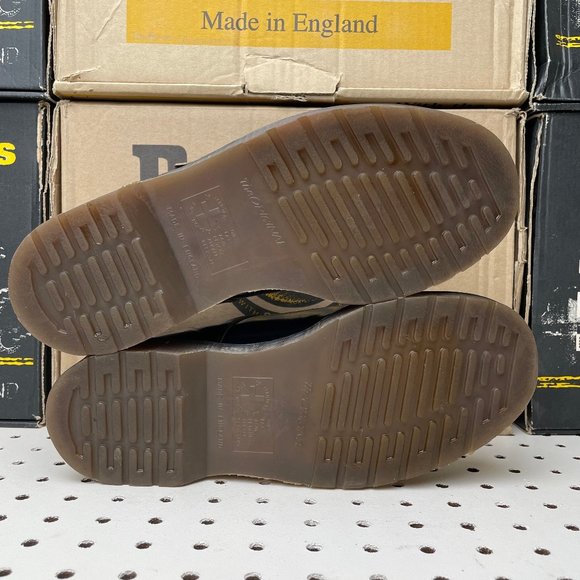 Vintage Dr. Martens Doc England Navy Blue Black Wingtip Mary Janes Sandals UK 6 - Picture 12 of 15